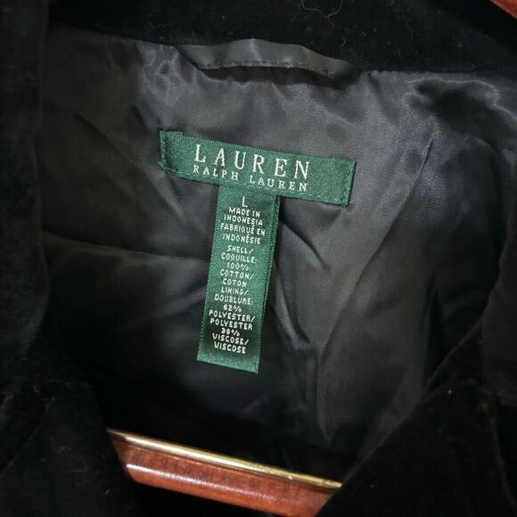 Lauren Ralph Lauren Velour Velvet Zip Front Vest Size Large - Picture 2 of 4